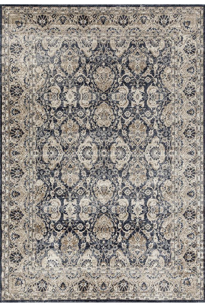 Providence Esquire Balance Traditional Blue Rug - ICONIC RUGS