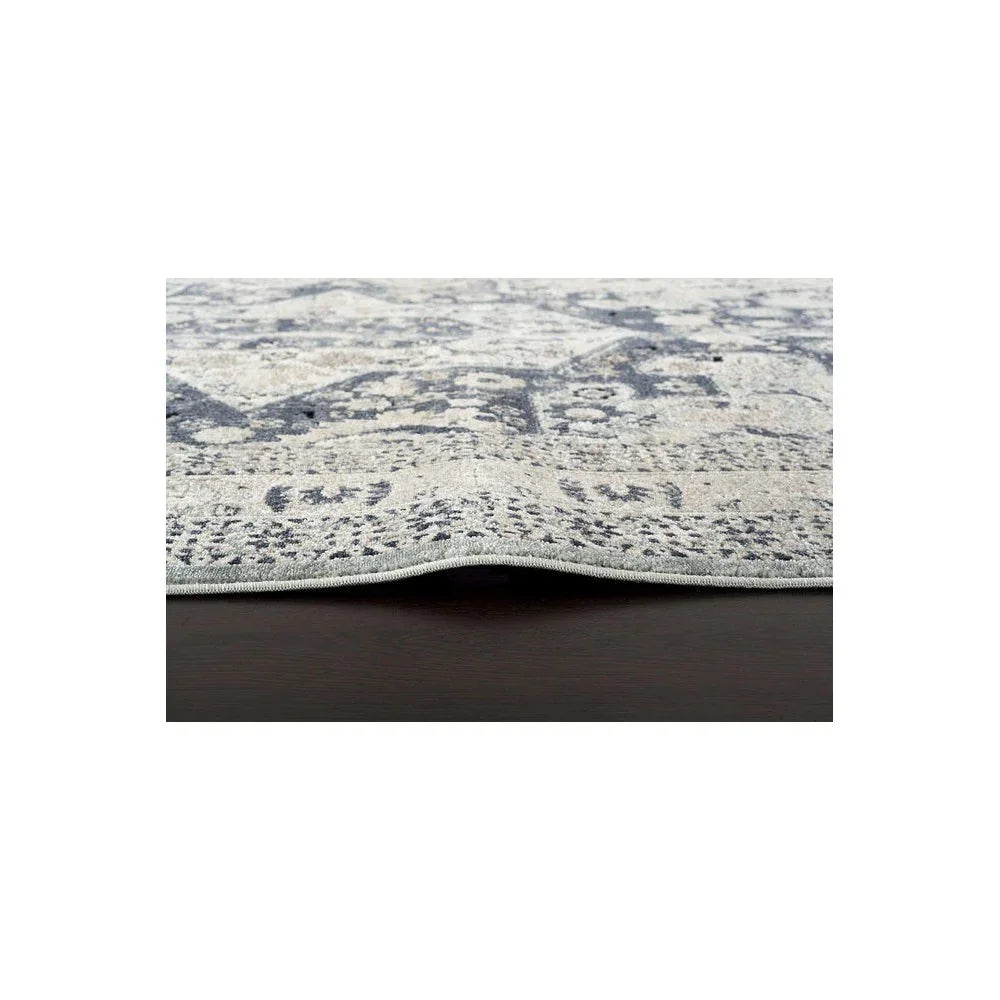 Providence Esquire Brushed Traditional Blue Rug - ICONIC RUGS