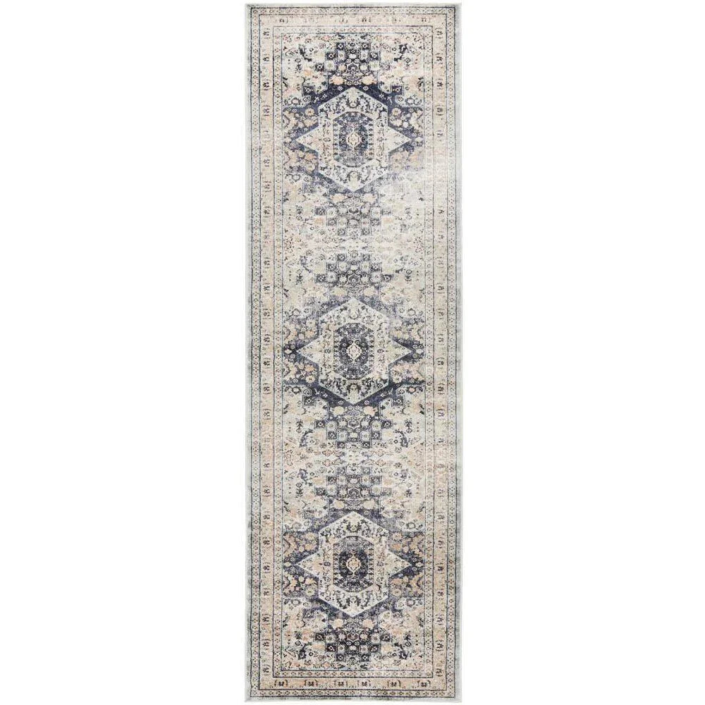 Providence Esquire Brushed Traditional Blue Rug - ICONIC RUGS