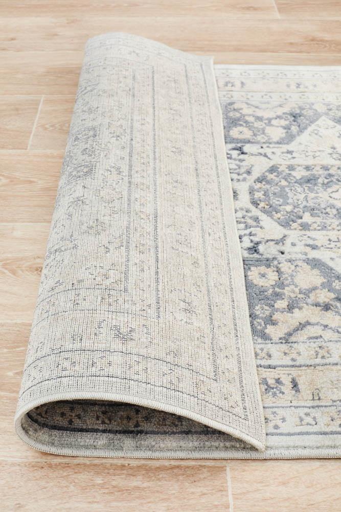 Providence Esquire Brushed Traditional Blue Runner - ICONIC RUGS