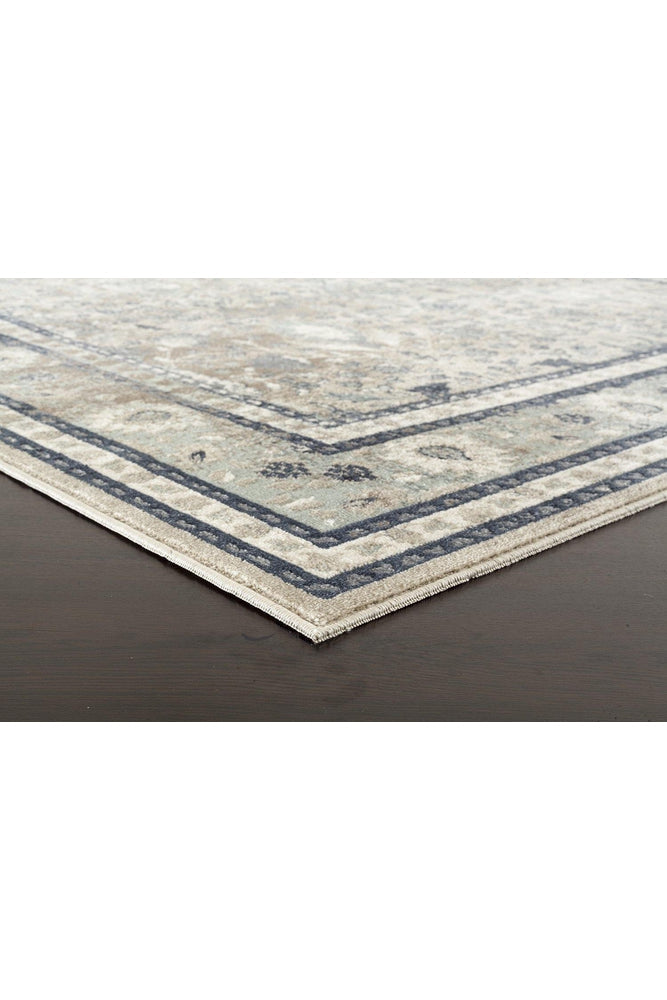 Providence Esquire Rim Traditional Beige Rug - ICONIC RUGS