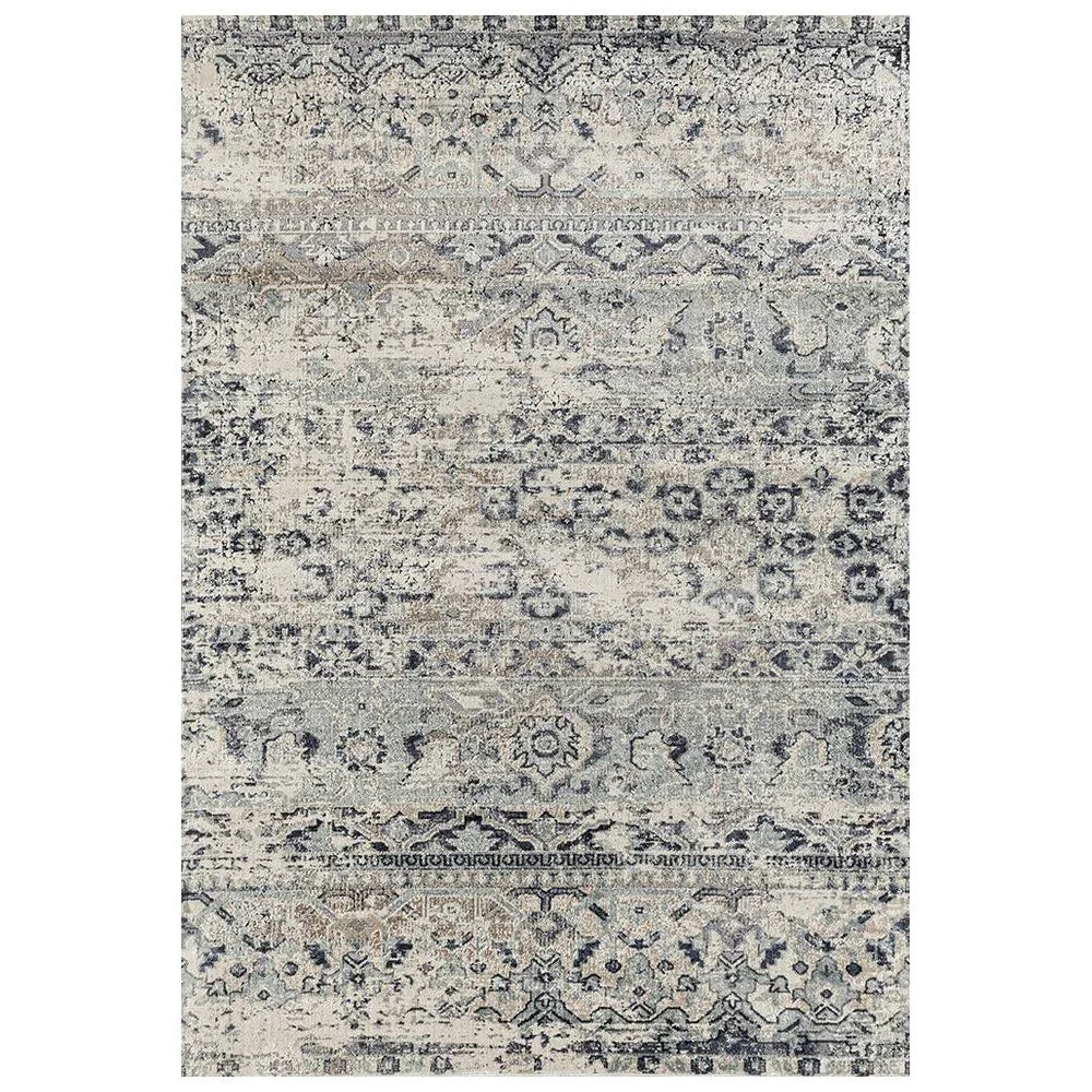 Providence Esquire Segments Traditional Blue Rug - ICONIC RUGS