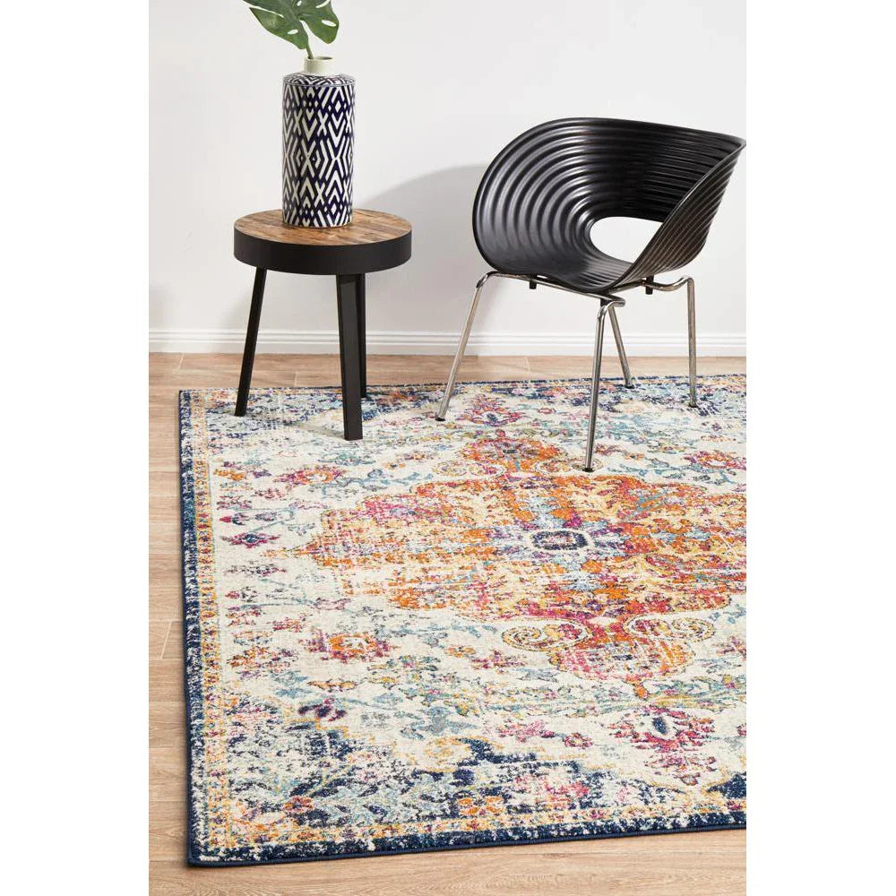 Evoke Carnival White Transitional Rug - ICONIC RUGS