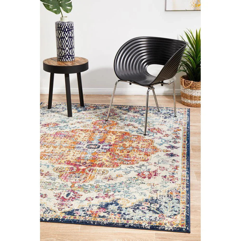 Evoke Carnival White Transitional Rug - ICONIC RUGS
