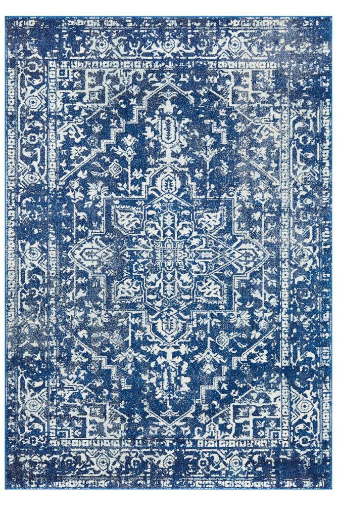 Evoke Contrast Navy Transitional Rug - ICONIC RUGS