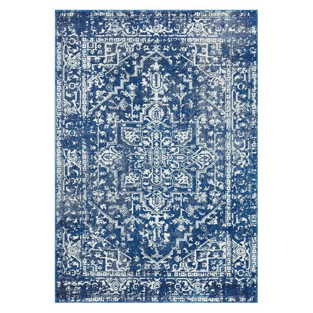 Evoke Contrast Navy Transitional Rug - ICONIC RUGS