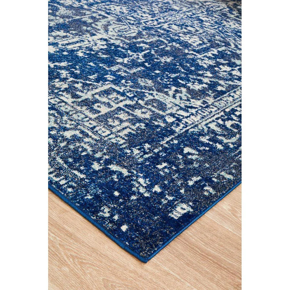 Evoke Contrast Navy Transitional Rug - ICONIC RUGS