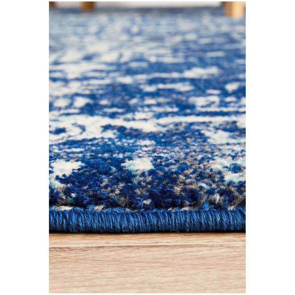 Evoke Contrast Navy Transitional Rug - ICONIC RUGS