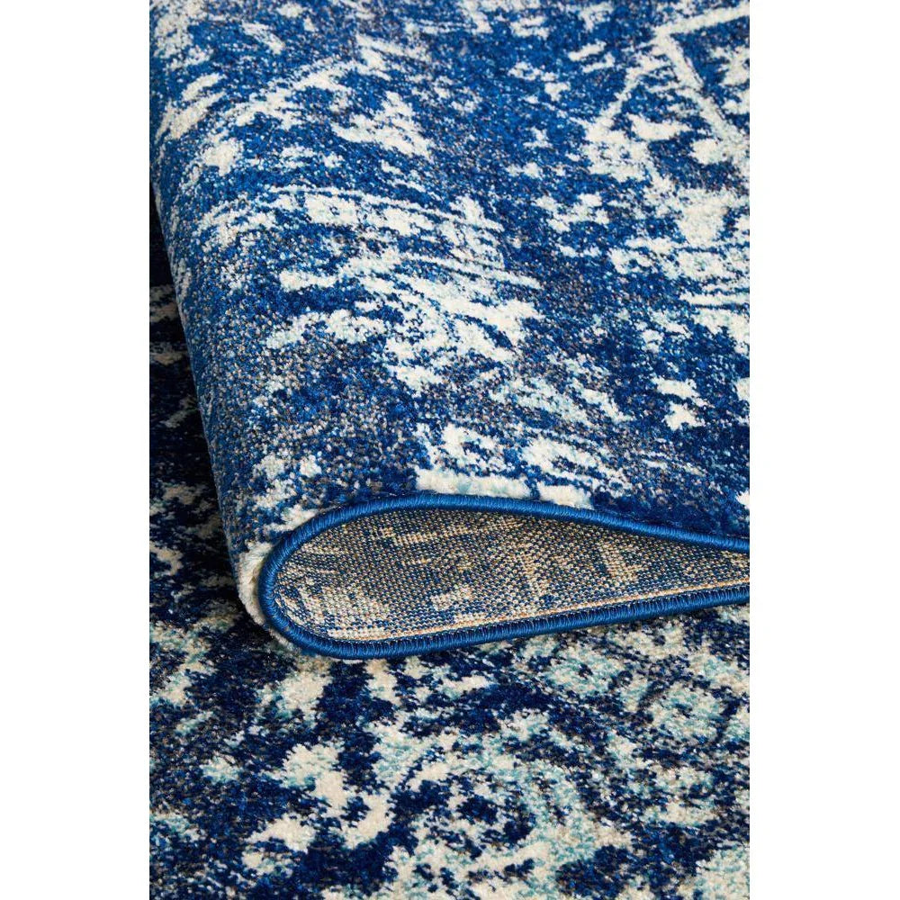 Evoke Contrast Navy Transitional Rug - ICONIC RUGS