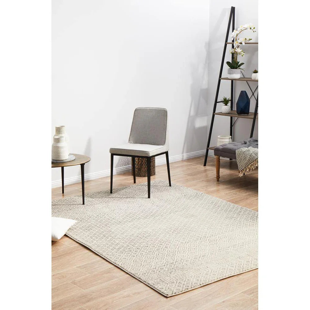 Evoke Diamond Grey Transitional Rug - ICONIC RUGS