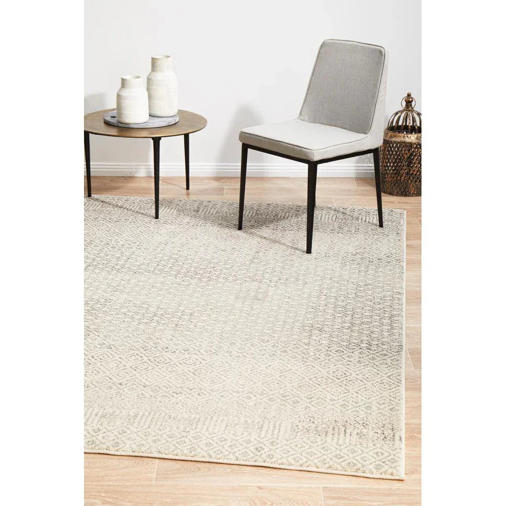 Evoke Diamond Grey Transitional Rug - ICONIC RUGS