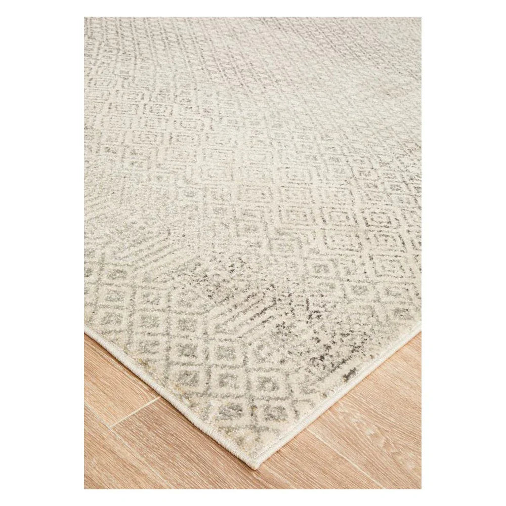 Evoke Diamond Grey Transitional Rug - ICONIC RUGS