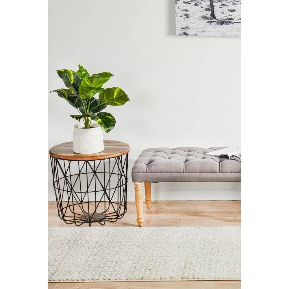 Evoke Diamond Grey Transitional Runner Rug - ICONIC RUGS