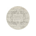 Evoke Dream White Silver Transitional Round Rug - ICONIC RUGS