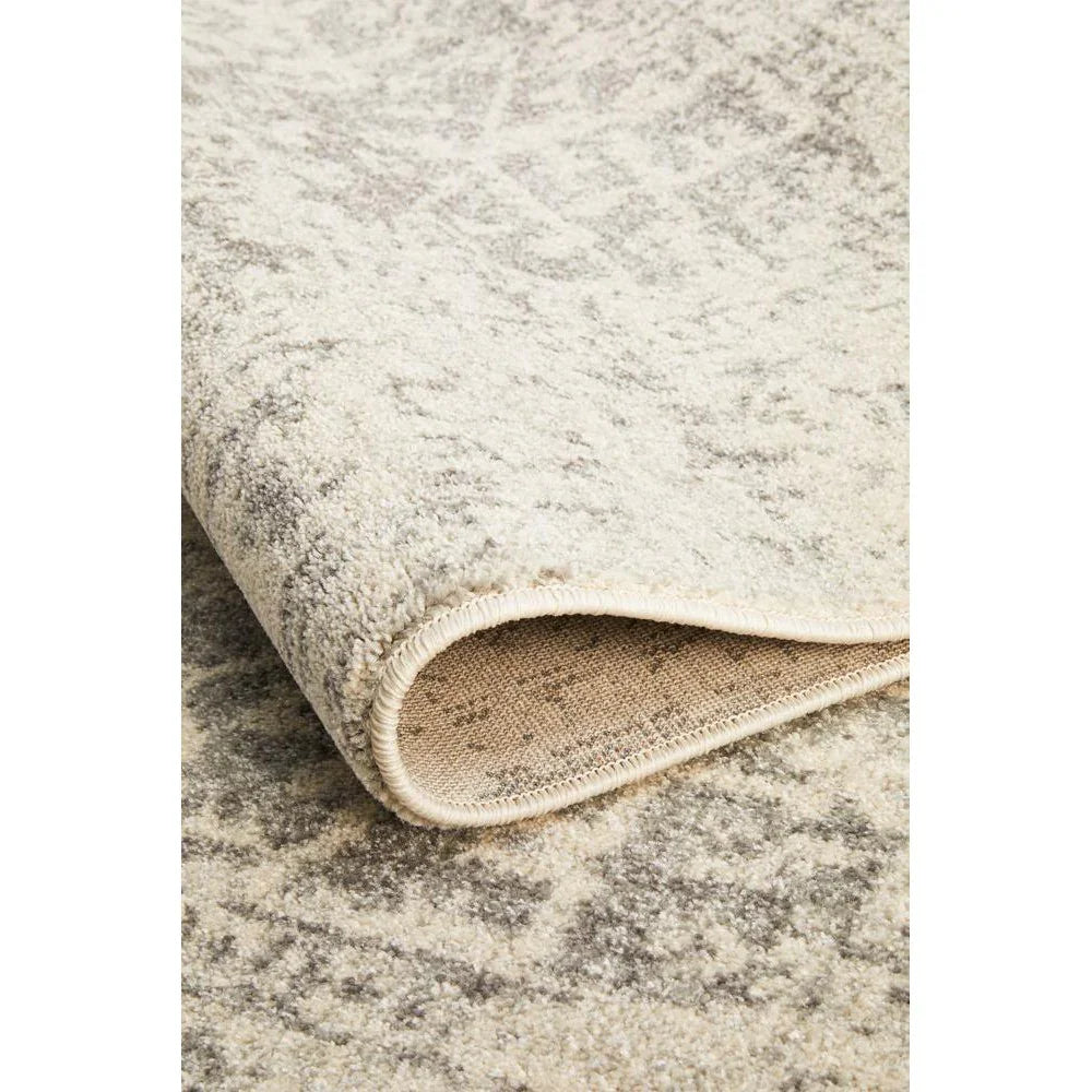 Evoke Dream White Silver Transitional Rug - ICONIC RUGS
