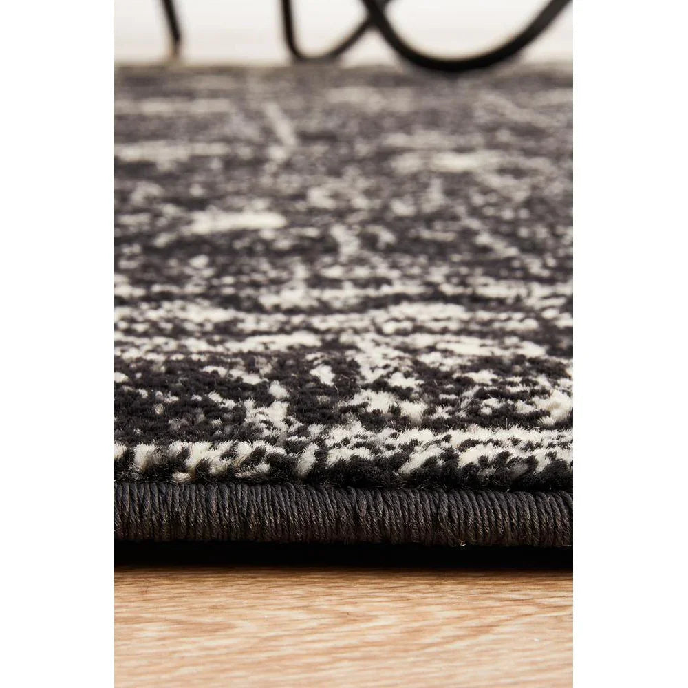 Evoke Estella Charcoal Transitional Round Rug - ICONIC RUGS