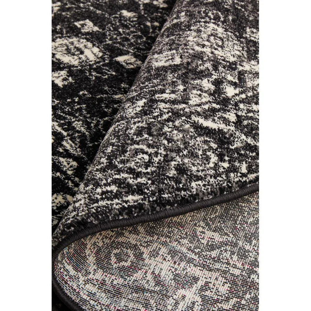Evoke Estella Charcoal Transitional Round Rug - ICONIC RUGS