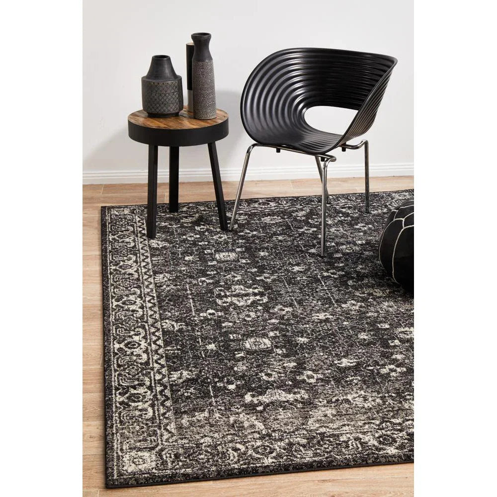 Evoke Estella Charcoal Transitional Rug - ICONIC RUGS