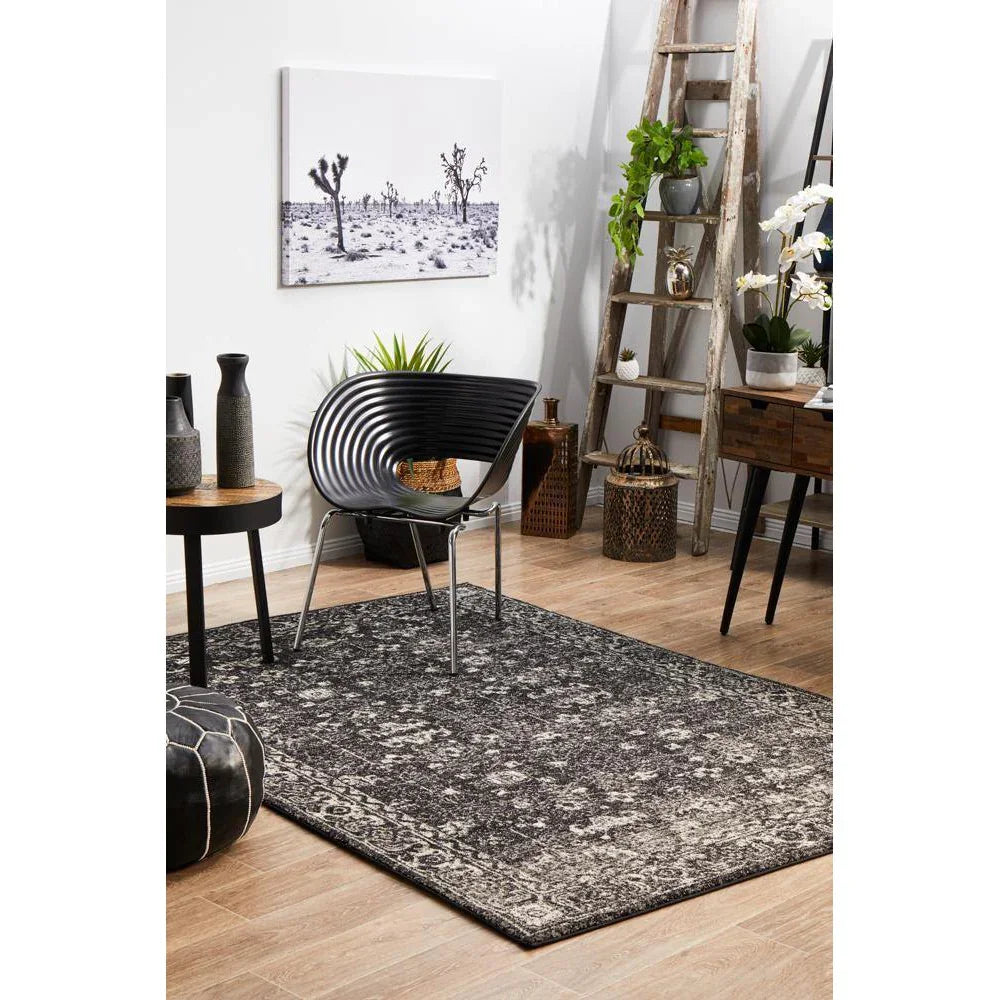 Evoke Estella Charcoal Transitional Rug - ICONIC RUGS