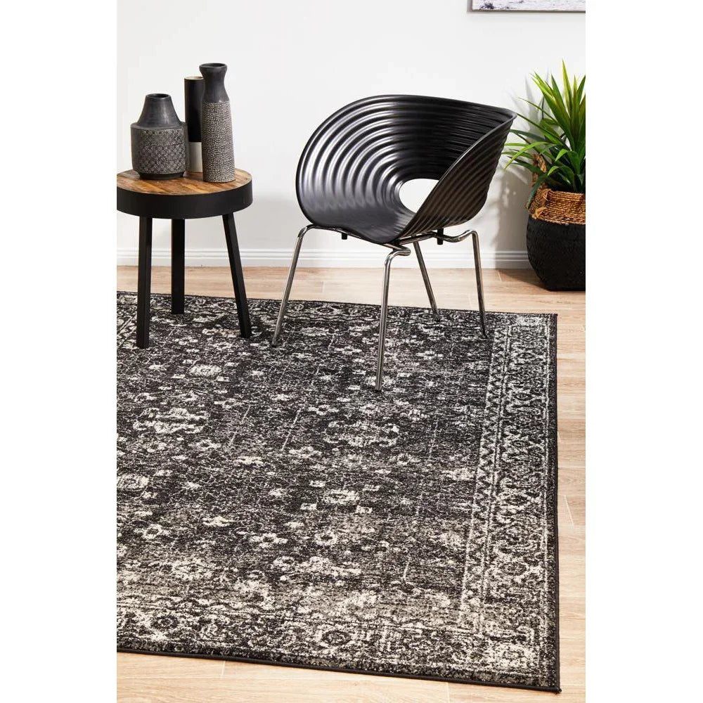 Evoke Estella Charcoal Transitional Rug - ICONIC RUGS