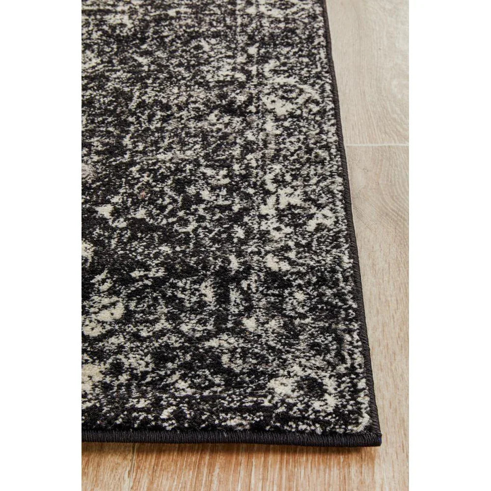 Evoke Estella Charcoal Transitional Runner Rug - ICONIC RUGS