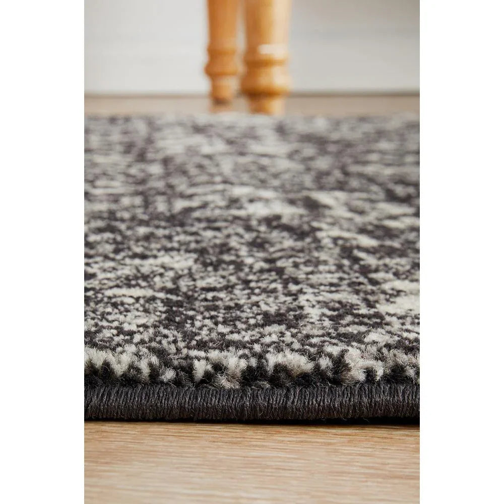 Evoke Estella Charcoal Transitional Runner Rug - ICONIC RUGS