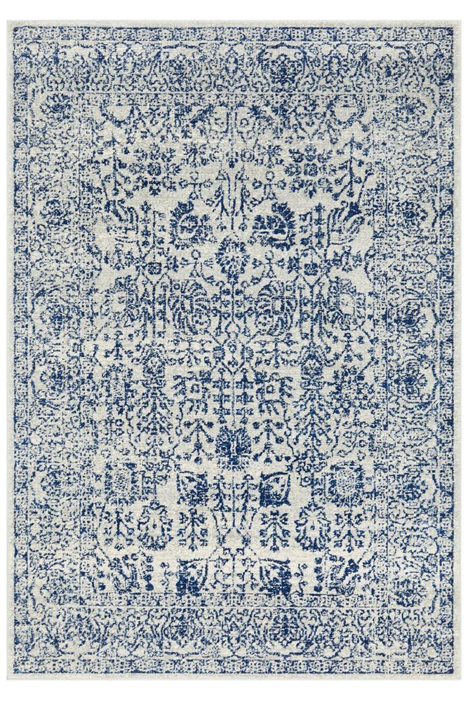 Evoke Frost Blue Transitional Rug - ICONIC RUGS