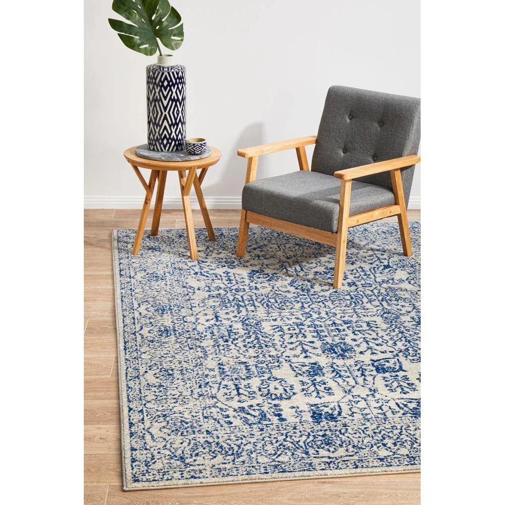 Evoke Frost Blue Transitional Rug - ICONIC RUGS