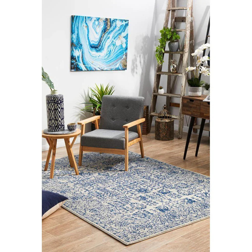 Evoke Frost Blue Transitional Rug - ICONIC RUGS