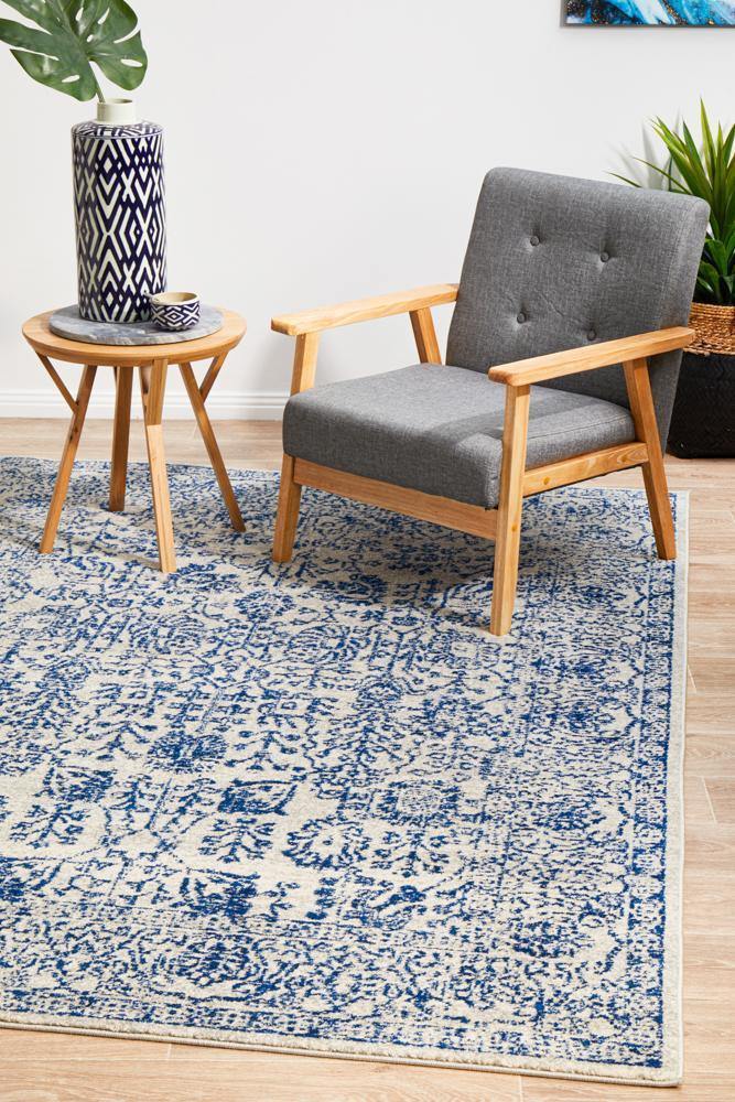 Evoke Frost Blue Transitional Rug - ICONIC RUGS
