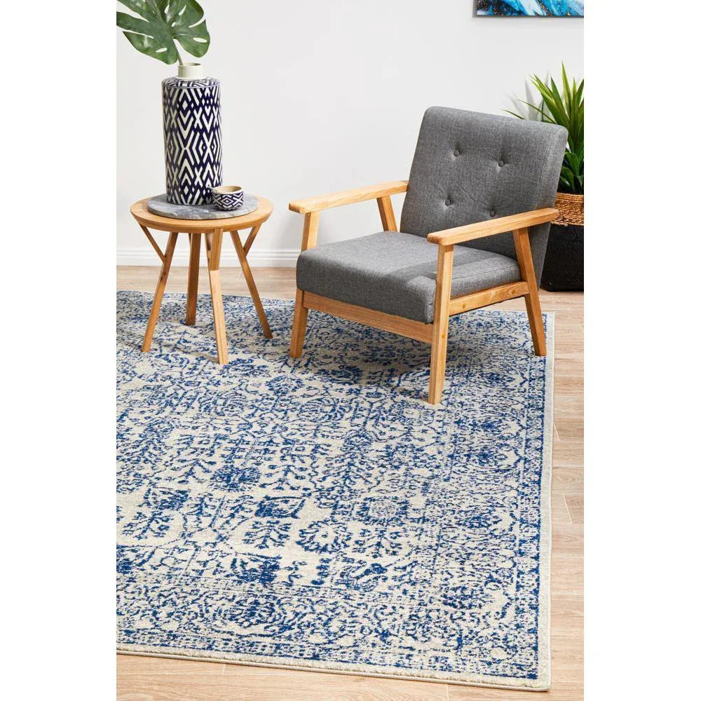 Evoke Frost Blue Transitional Rug - ICONIC RUGS