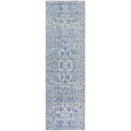 Evoke Frost Blue Transitional Runner Rug - ICONIC RUGS