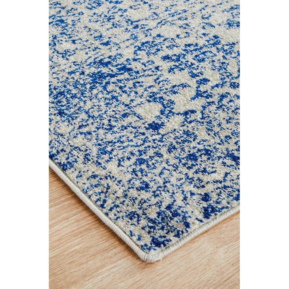 Evoke Frost Blue Transitional Runner Rug - ICONIC RUGS
