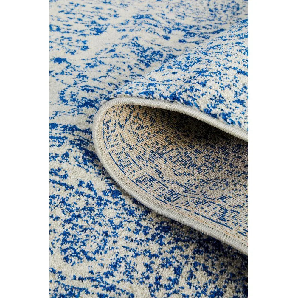 Evoke Frost Blue Transitional Runner Rug - ICONIC RUGS