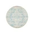 Evoke Glacier White Blue Transitional Round Rug - ICONIC RUGS