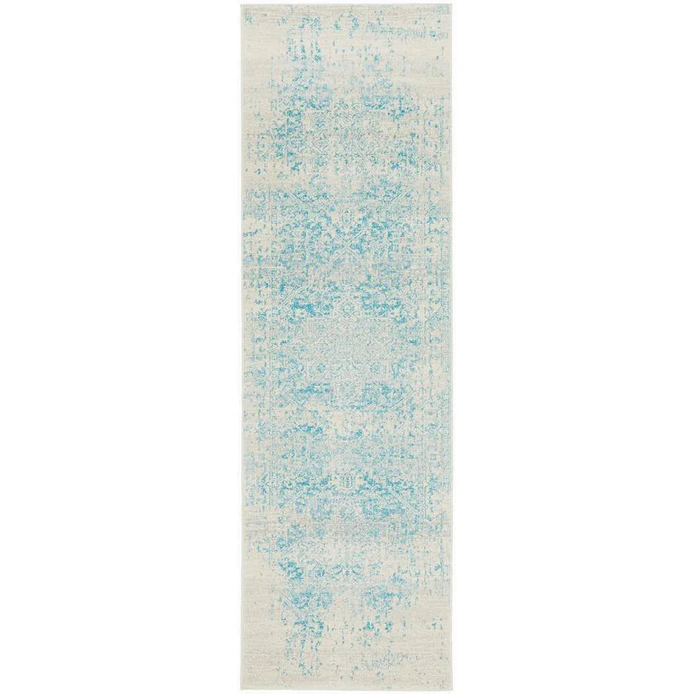 Evoke Glacier White Blue Transitional Rug - ICONIC RUGS