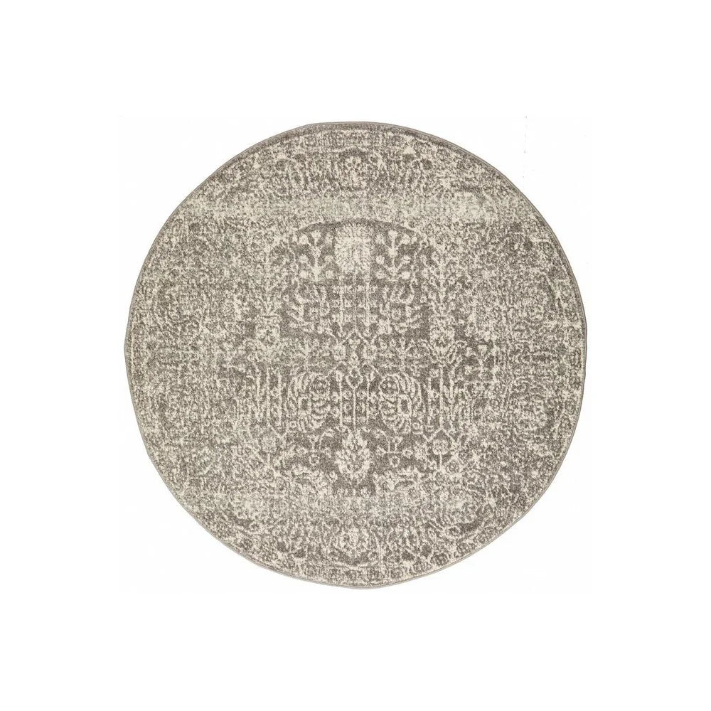 Evoke Homage Grey Transitional Round Rug - ICONIC RUGS