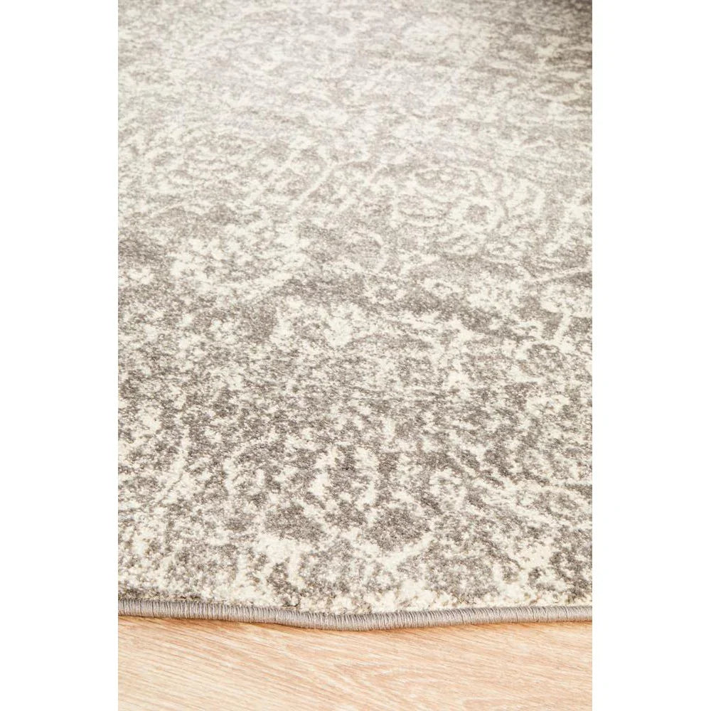 Evoke Homage Grey Transitional Round Rug - ICONIC RUGS