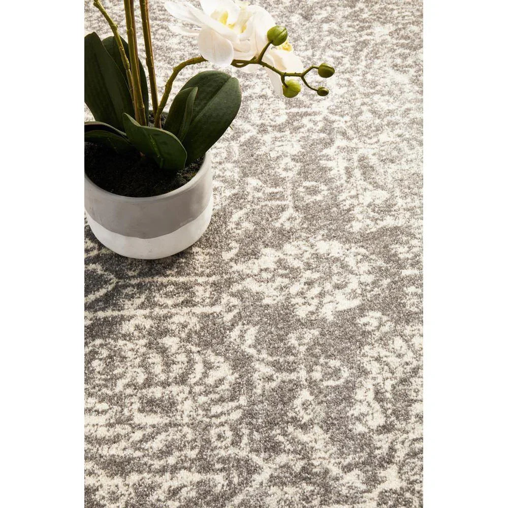 Evoke Homage Grey Transitional Round Rug - ICONIC RUGS