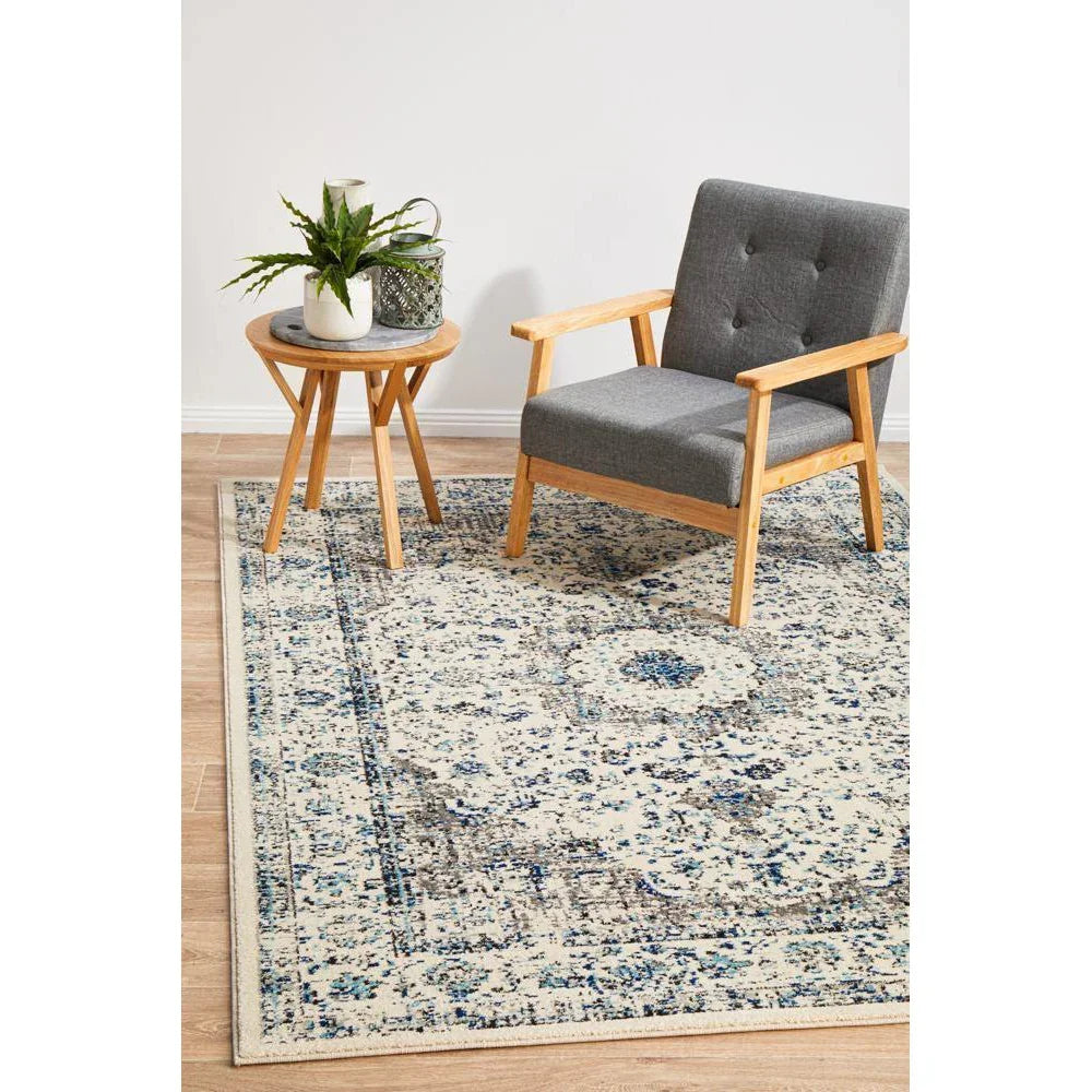 Evoke Mist White Transitional Rug - ICONIC RUGS