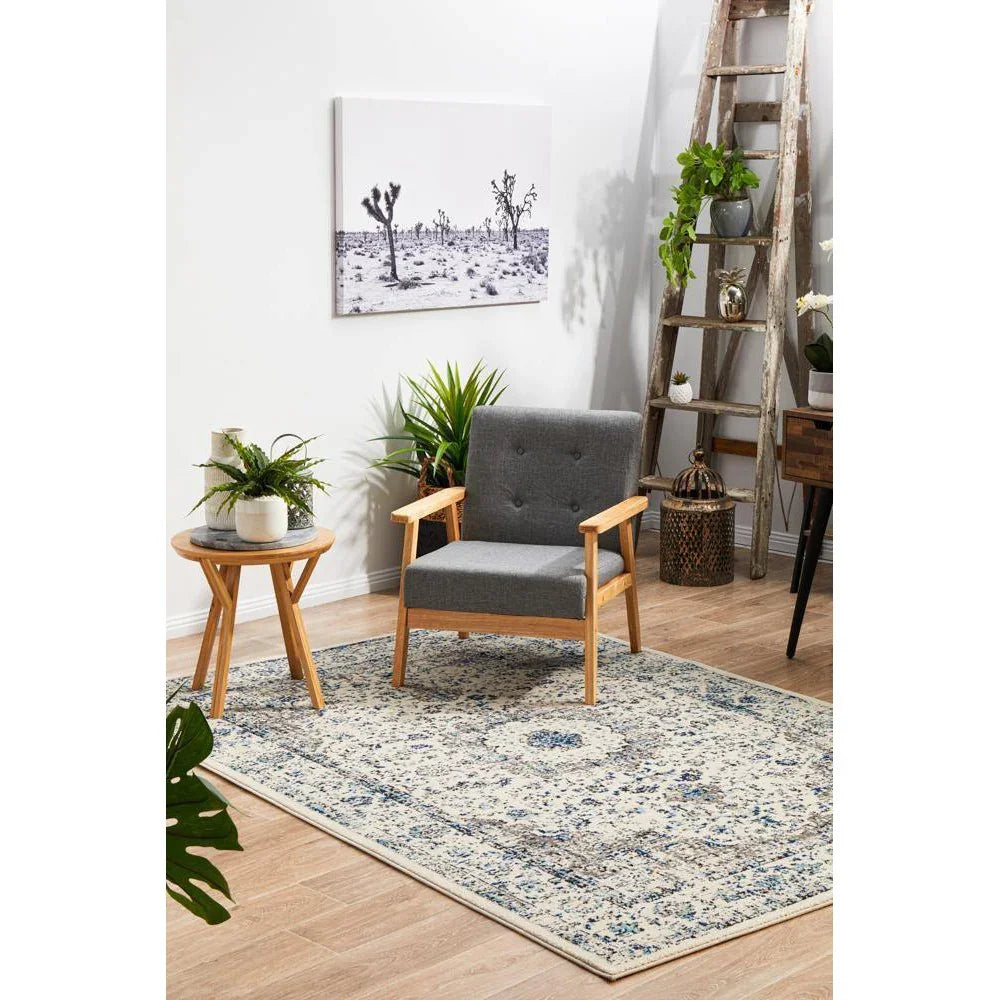 Evoke Mist White Transitional Rug - ICONIC RUGS