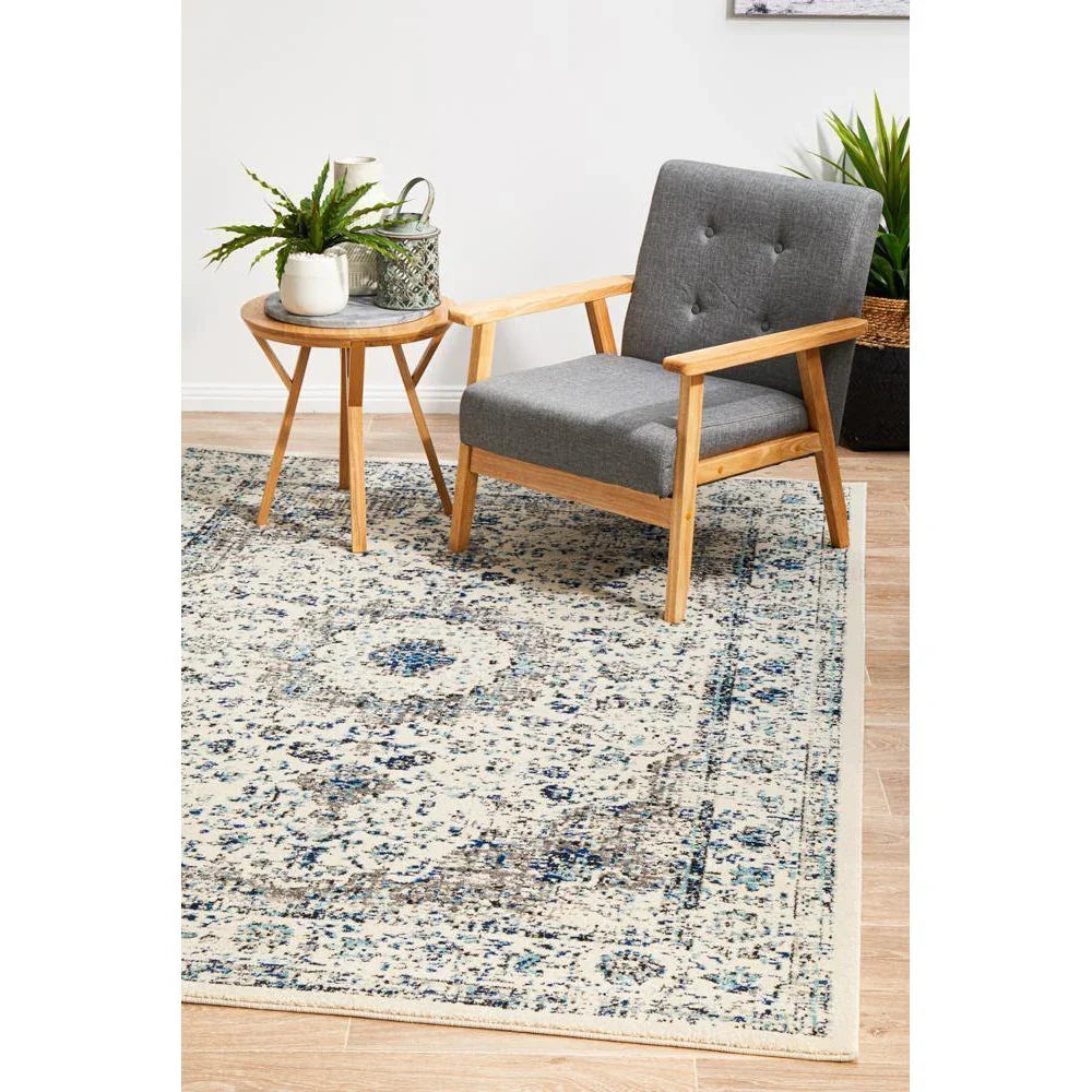 Evoke Mist White Transitional Rug - ICONIC RUGS
