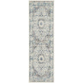 Evoke Mist White Transitional Runner Rug - ICONIC RUGS