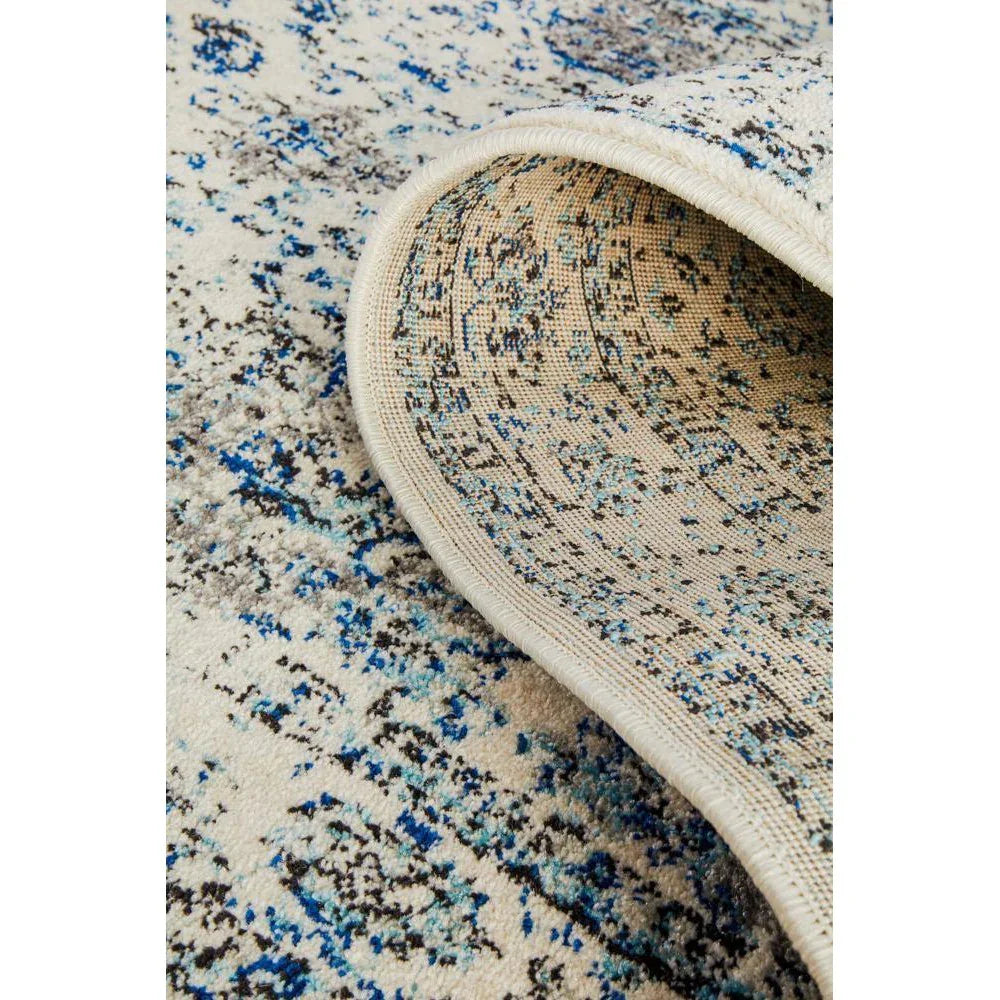 Evoke Mist White Transitional Runner Rug - ICONIC RUGS