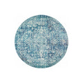 Evoke Muse Blue Transitional Round Rug - ICONIC RUGS