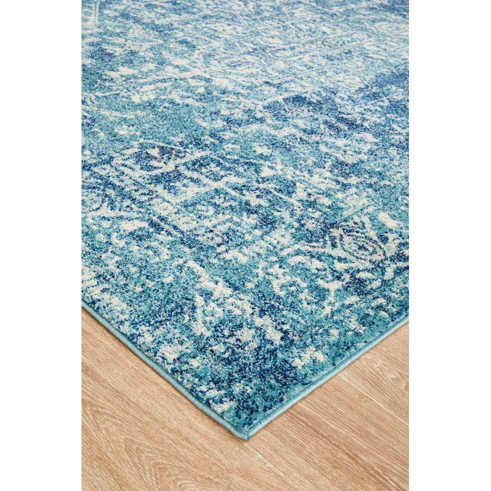 Evoke Muse Blue Transitional Rug - ICONIC RUGS