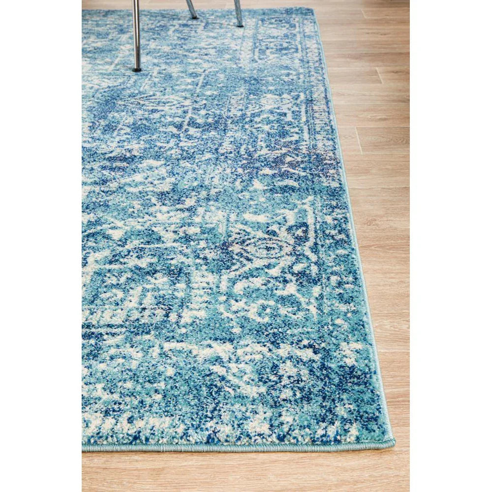 Evoke Muse Blue Transitional Rug - ICONIC RUGS