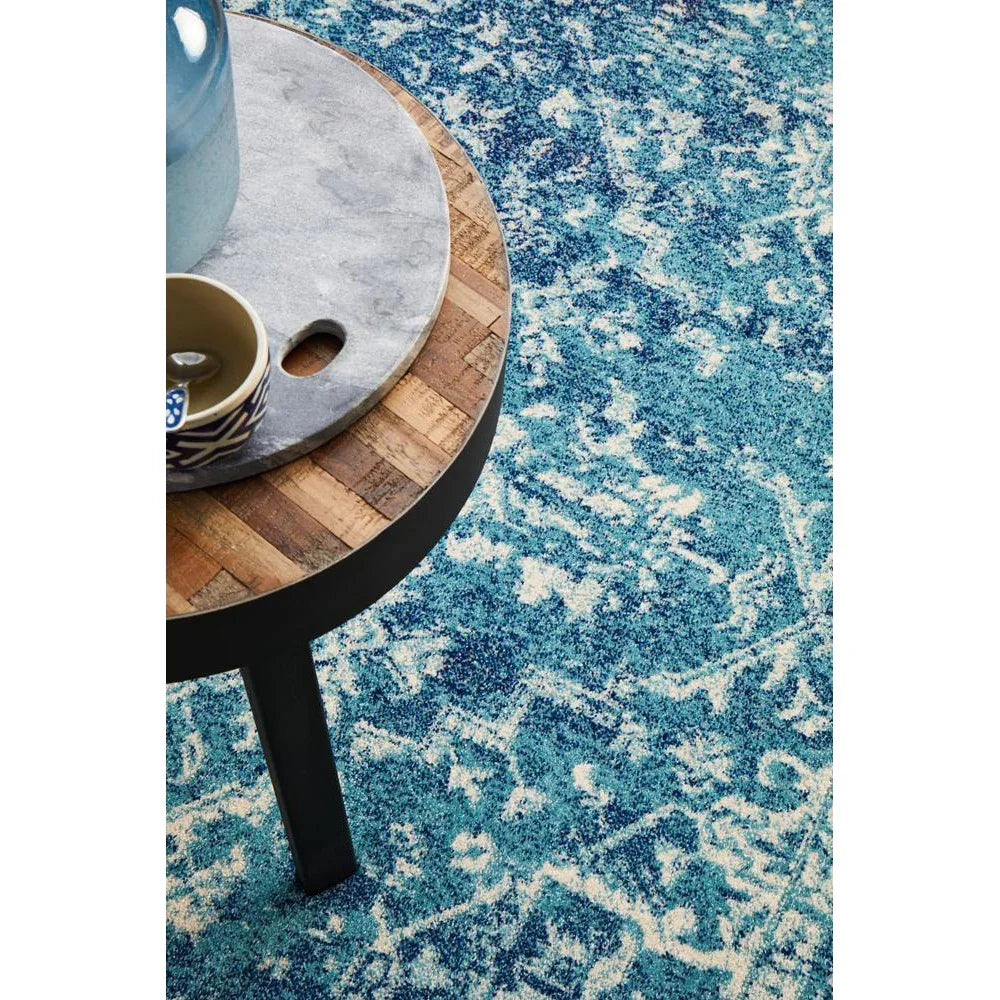 Evoke Muse Blue Transitional Rug - ICONIC RUGS
