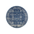 Evoke Oasis Navy Transitional Round Rug - ICONIC RUGS
