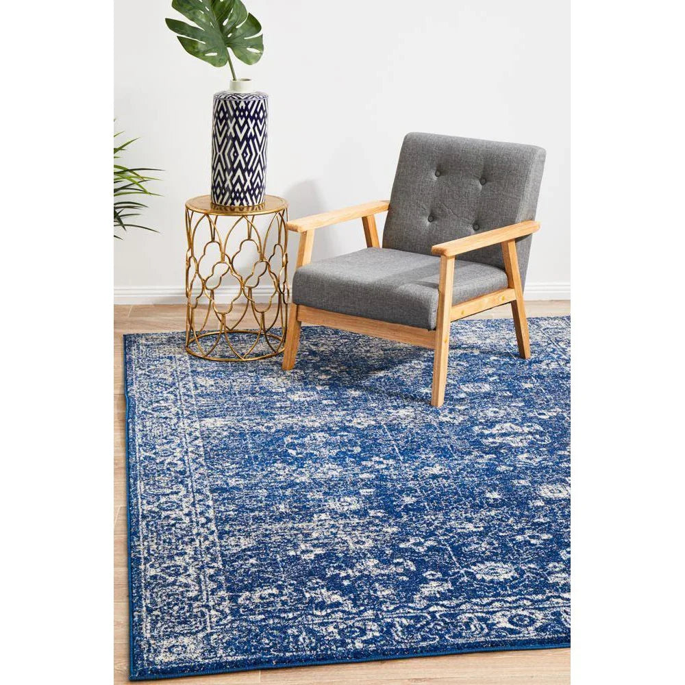 Evoke Oasis Navy Transitional Rug - ICONIC RUGS